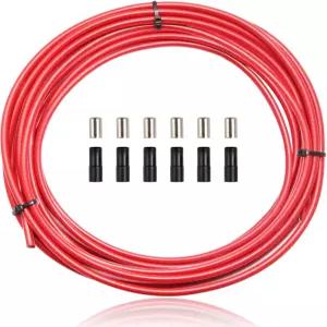 브레이크 케이블 하우징 12개의 엔드 캡이 있는 전문 등급 안감 자전거/자전거 기어 와이어 산악 도로 교체