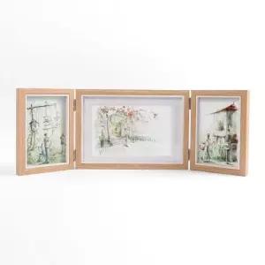 탁상용액자 사진액자 접이식액자 3단프레임 인테리어 갤러리 로맨틱 사진 탁상 엔틱 프레임 그림