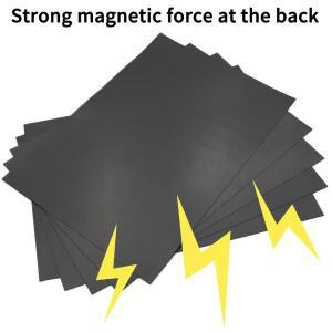 A4 자석 시트 냉장고  그림 절단 다이 공예 용 호환 0.5mm 검정색 매트 한쪽에 자기적