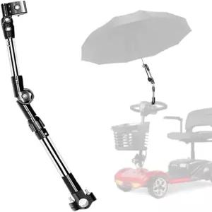 노인 모빌리티 스쿠터 우산 홀더 유니버설 휠체어 그립 마운트 스탠드 조절식 스트레치 브래킷 액세서리