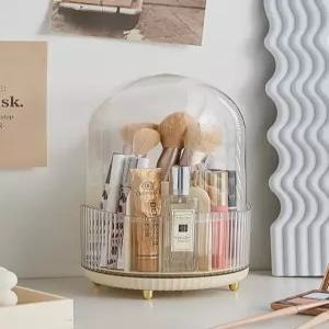 회전 메이크업 거치대 뚜껑 브러쉬 데스크탑 향수보관함