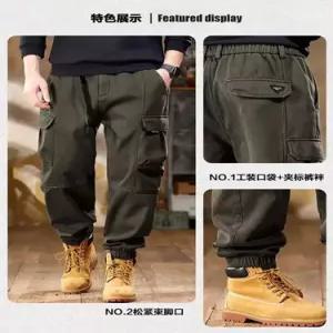 샤오원샵 바지 남성용 캐주얼 키작남 배기핏 봄가을 조거팬츠 내마모 배기 꾹3