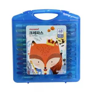모나미 크레파스 SET_MONIZOO 가방 48색 남크레 그리기용품 학용품 그림 크레용 미술준비물 학교준비물