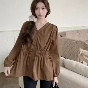 [SBD] 브이넥 블라우스 밴딩 LL-T163