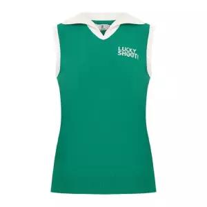 [까스텔바작](본사) 여성 V라인 포인트 빅카라 베스트_BGDSSV501GR_