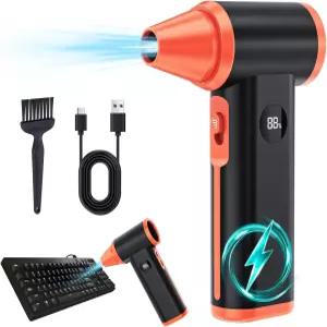 PC 키보드용 라키 압축 공기 먼지 충전식 전기 먼지기 미니 송풍기 130000RPM 무선 제트 드라이어 터보 팬