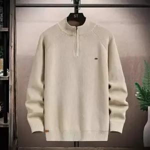 남사친 니트 집업 반 지금딱 기모 도톰 카디건 OOTD1