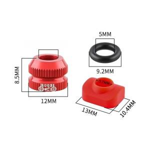 호환 1쌍 자전거 진공 타이어 로우 마우스 너트 MTB 이너 튜브 밸브 캡 안전