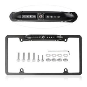 번호판 백업 카메라, 8개의 LED가 장착된 HD 비전 리버스 카메라, 170 광각 IP67 방수 자동차 후방 뷰 카메라, 번호판이 장착된 자동차 트럭 SUV RV에 맞습니다