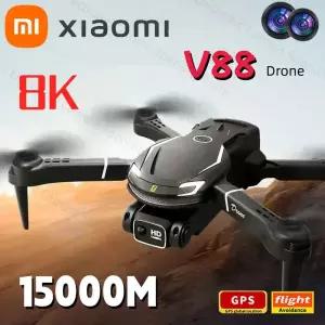 드론액세서리 샤오미 미지아 V88 드론 8k 5G 전문 HD 듀얼 카메라 항공 사진 15000m 리모컨 항공기 쿼드콥