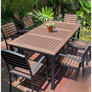 야외 테이블 발코니 식탁 라운드 원뿔형 알루미늄 응접실 벤치 인테리어 방지 불판 라탄