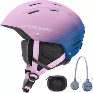 아웃도어 마스터 켈빈 II 스키 헬멧 및 무선 블루투스 세트 - 드롭인 헤드폰이 있는 조절 가능한 핏