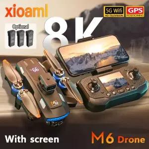 드론액세서리 Xiaomi M6 Drone 8K 전문 HD 카메라 드론 5G WIFI FPV 4k UAV 대형 스크린 RC Dron