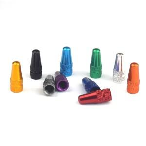 호환 알루미늄 합금 로드 트랙 레이싱 자전거 튜브 타이어 휠  프렌치 밸브 캡  6 가지 색상  10 개