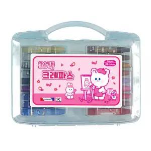 모닝글로리 크레파스 36색 (핑크)어린이집 미술 36 유치원 유아