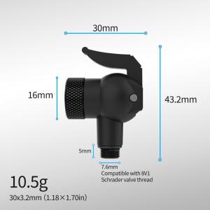 호환 QIUDANOW 노즐 호스 어댑터 자전거 펌프 다기능 인플레이션 프레스타 슈레더 클릭 던롭 밸브 스냅락