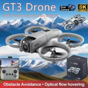 드론액세서리 미니 GT3 8K GPS 전문 FPV 신형 드론 항공 촬영 원격 조종 항공기 5G HD 듀얼 카메라 쿼드콥