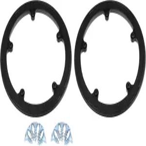 X AutoHOX 2pc 44 이빨 8.5cm 5홀 자전거 크랭크셋 체인 휠 커버 프로텍터 보호 블랙