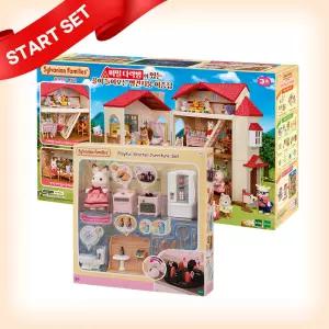실바니안패밀리 [토이트론] [첫 스타트 세트] 5756+5449 비밀 다락방 빨간지붕 이층집 첫 세트