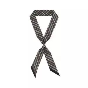 매장정품 DAKS SHIRTS 실크100 시그니처 패턴 에스코트타이 스카프 블랙