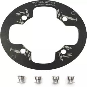 UPANBIKE 산악 자전거 체인링 가드 BCD 104mm 알루미늄 합금 보호 커버 32~34T 36~38T 40~42T 스프로킷용