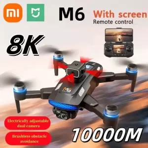 드론액세서리 Xiaomi M6 드론 스크린 원격 브러시리스 모터 8K HD 카메라 포지셔닝 장애물 회피 FPV RC 쿼