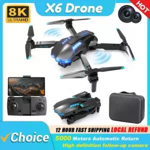드론액세서리 입문용 카메라 KBDFA X6 PRO 드론 4K HD WIFI FPV Rc 120 ° 렌즈 접이식 RC 쿼드콥터