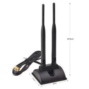 2.4G 5.8G WIFI 안테나 듀얼 밴드 마그네틱 자석 베이스 RP SMA 남 무선 라우터 네트워크 카드용 호환 2M