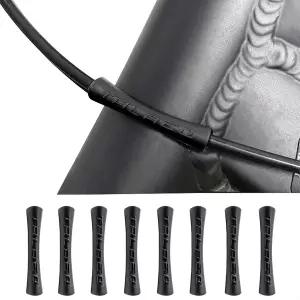 ALEOED 8피스 자전거 브레이크 시프트 라인 케이블 보호 슬리브 프레임 페인트 고무 파이프 가이드 산악