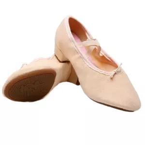 여성용 슈즈 통기성 부드러운 무용 연습 댄스화 굽낮은 발레화
