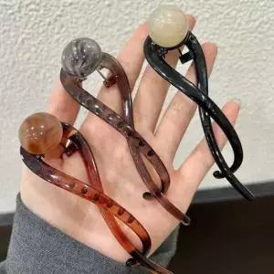 머리핀 트위스트 서클 클립핀 헤어 액세서리 묶음머리