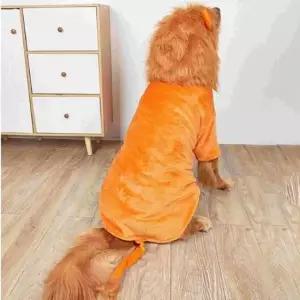 [반려] 사자 후드 1P 티셔츠 코스튬 강아지 의상 갈기 대형