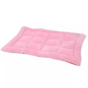 [반려] 베드 쿠션 방석 핑크 강아지 1P 극세사 양면 대형