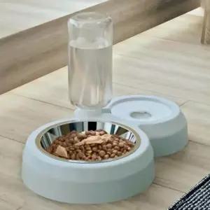 [반려] 밥그릇 자동급수기 물그릇 강아지 2in1 논슬립