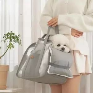 [반려] 강아지 외출 메쉬창 여행 이동가방 고양이 이동장