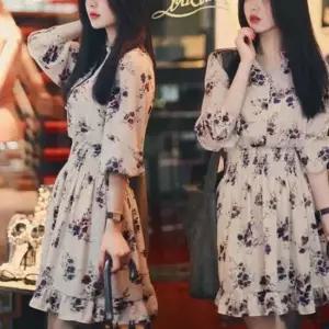 B172 LEA 미니원피스 치마 플라워 원피스