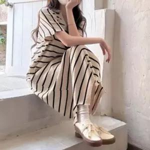 카라 울 예쁜 여성원피스 롱 원피스 브이넥 롱원피스