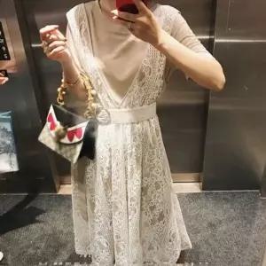 쉬폰 세트 깊은V넥 원피스 러블리 여신 레이스