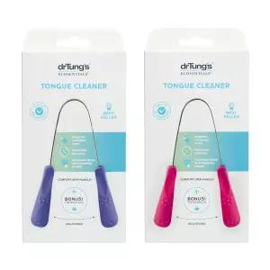 drTung의 스테인리스 혀 스크레이퍼 - 성인 를 위한 클리너 상쾌함을 도와주며 편안한 그립 핸들 사용이