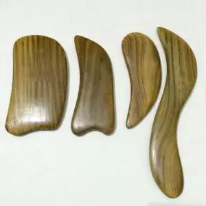 괄사 1PC 백단 Gua Sha 보드 마사지 Guasha 슬리밍 바디 케어