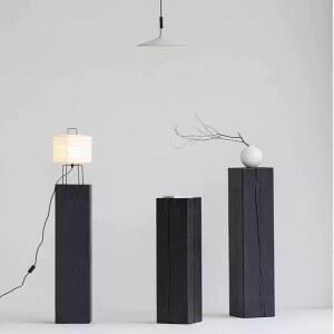 원목전시다이 작품 스툴 디스플레이 90cm 흑탄화 18 5X18 5 촬영 박스 좌대