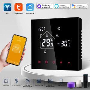 WiFi 스마트 온도 조절기 LCD 디스플레이 터치 가스 보일러 온도/전기 바닥 난방 물 원격 제어기