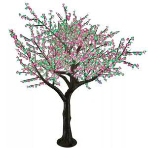 인공나무 조명 LED 벚꽃 공원 야외 핑크 멀티암 램프 1152개 트리 장식 2m