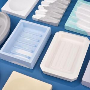 DIY 수제 비누 홀더 보관함 상자 몰드 에폭시 수지 접시 누출 배수  실리콘 홈 인테리어