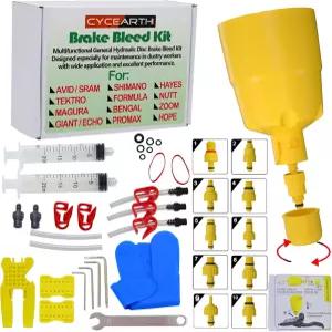 모든 브레이크를 위한 CYCEARTH 자전거 유압 디스크 오일 블리드 키트 시마노 SRAM AVID 테크트로 마구라