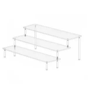 아크릴 진열장 피규어 보관함 3단 30cm 40cm진열대 어진열 어선반 어전시 어보관함 열대 계단식 어대