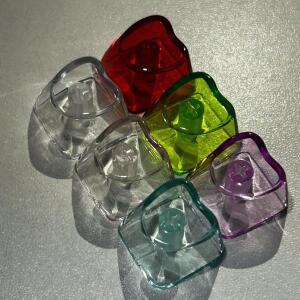 10/20pcs PC 투명 하트 모양  키 캡 없음 Pbt  1U DIY Mx 스위치