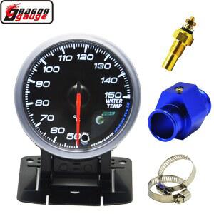 60mm 2.5 인치 스테퍼 모터 포인터 자동 자동차 수온 게이지 수정 온도 측정기