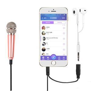 Super Mini 5.6CM Microphone Handheld Condenser with 3.5mm Plug Mobile Phone  Mic Stand for PC Laptop