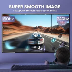 디스플레이 포트 케이블 고속 TV 모니터 노트북과 호환 가능 8K DP 1.4 @ 60Hz 4K 144Hz 편조